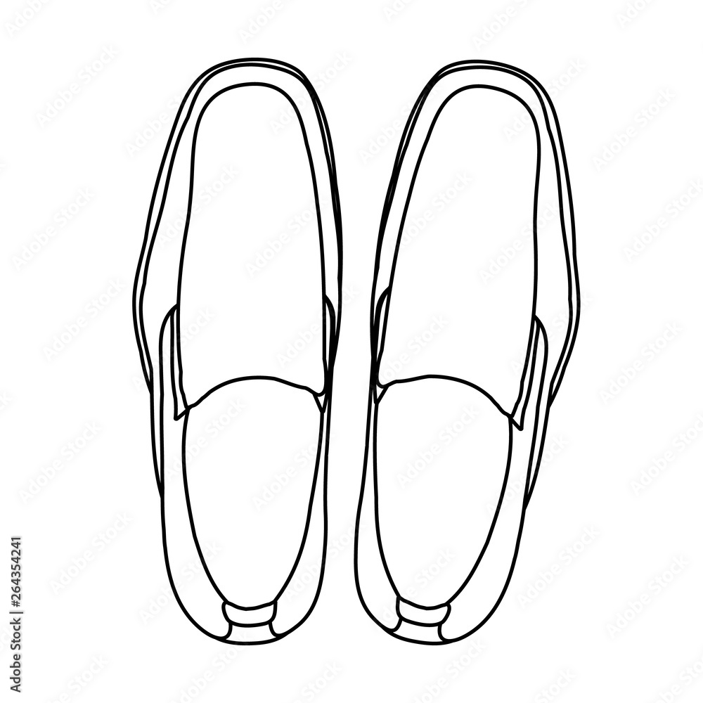 top view of men's shoes sketch top view of men's shoes sketch