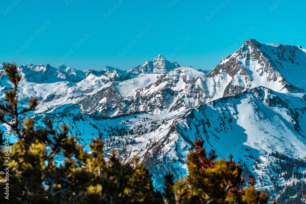 Hochvogel Blick in den Allgäuer Alpen 
