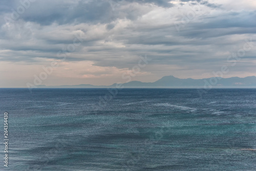 Dramatic Cloudy, Windy Morning on the Southern Mediterranean Sea in Italy