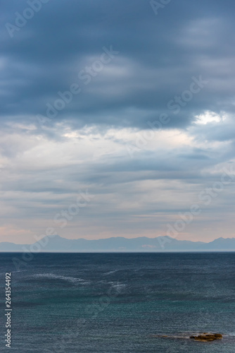 Dramatic Cloudy, Windy Morning on the Southern Mediterranean Sea in Italy © JonShore