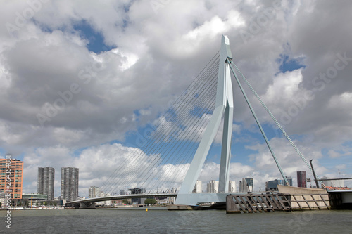 Rotterdam City Netherlands Bridge river Maas