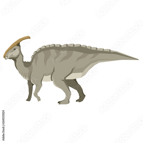 Dinosaurs collection Hadrosaurus Vector illustration Isolated object