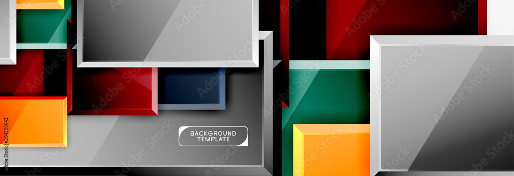 Minimal square banner abstract background