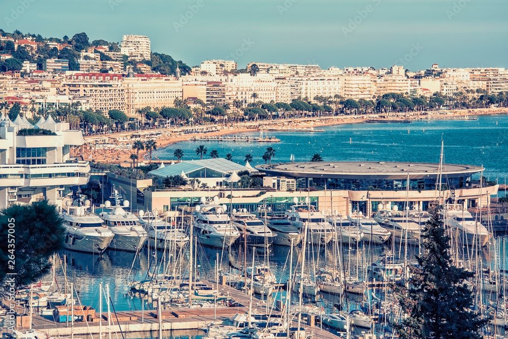 City of Cannes on the French Riviera