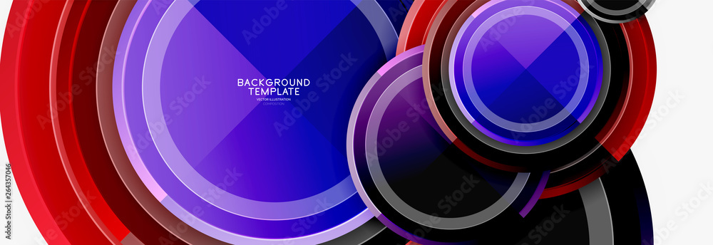 Colorful glossy circles background