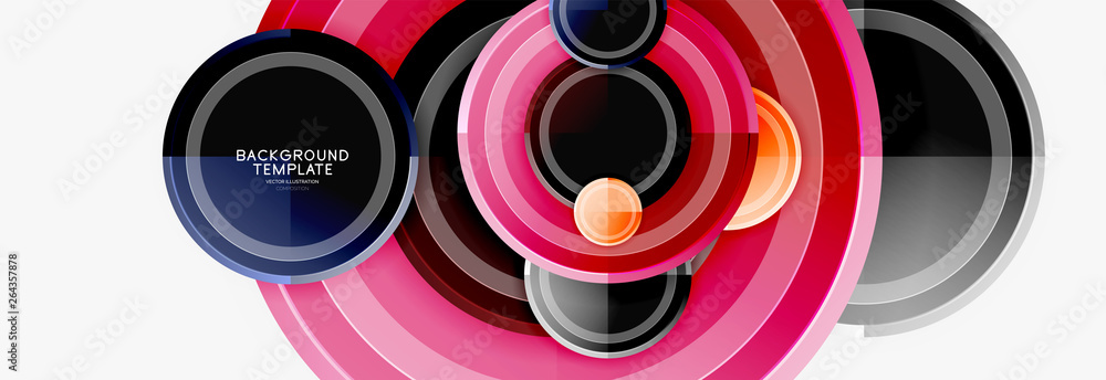 Colorful glossy circles background