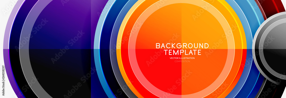 Colorful glossy circles background Colorful glossy circles background