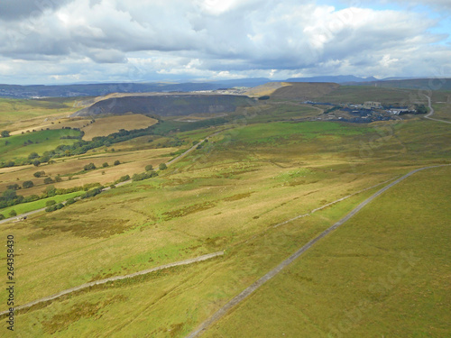 Welsh hills by a coal mine near Fochriw