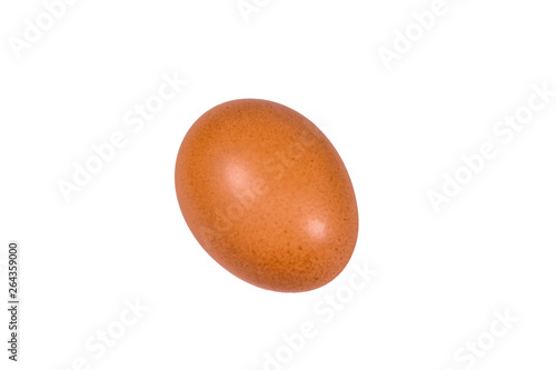 One hen egg isolated on a white background