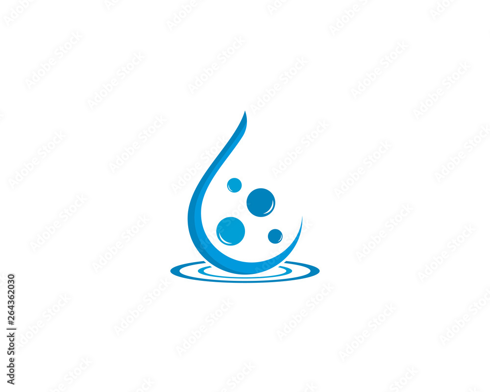 Set of abstract water drops symbols, logo template Set of abstract water drops symbols, logo template