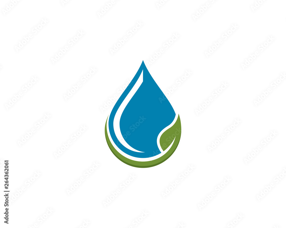 Set of abstract water drops symbols, logo template Set of abstract water drops symbols, logo template