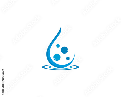 Set of abstract water drops symbols, logo template