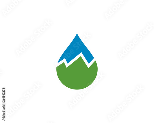 Free Download Set of abstract water drops symbols, logo template - GFXLoad
