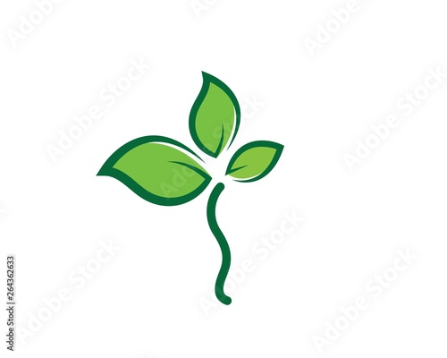 green leaf ecology nature element vector icon of go green