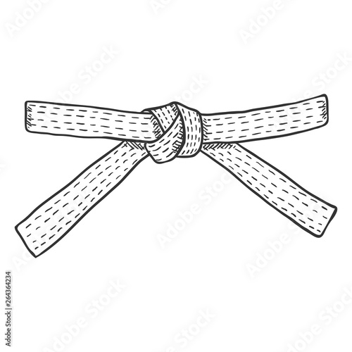 Vector Sketch Karate Belt