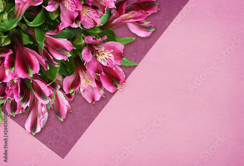 Modern flat lay background ...