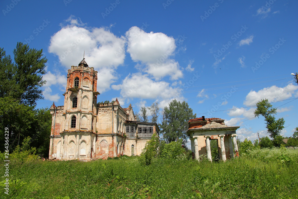 Ruins old manor house, Russia