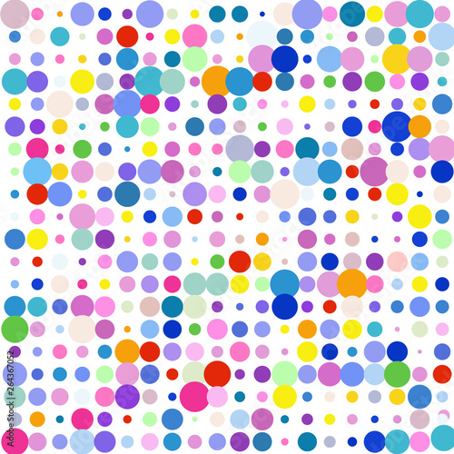 Multicolored circles on a w...