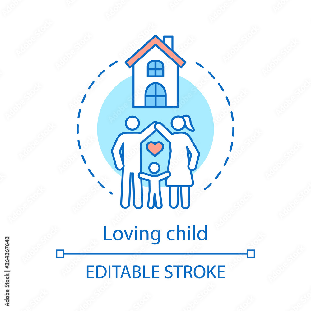 Loving child concept icon Loving child concept icon