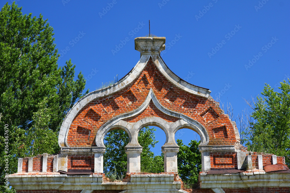 Ruins old manor house, Russia