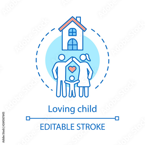 Loving child concept icon