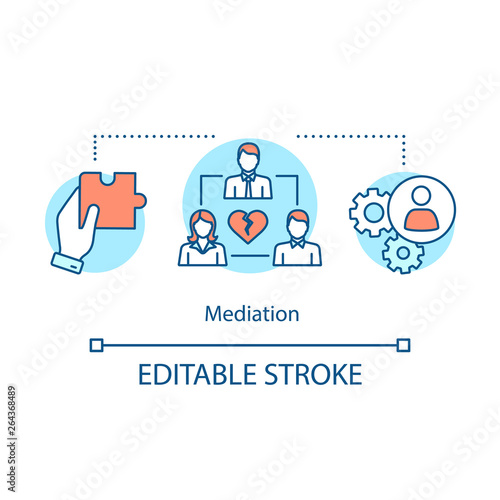 Mediation concept icon