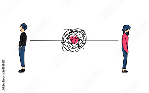 Complicated Couple Love Relationship Problem Doodle Color Drawing Vector Illustration Standing Boy And Girl Back To Back With Tangled Messy Scribble Connection Line Stock Vector Adobe Stock Complicated Couple Love Relationship Problem Doodle Color Drawing Vector Illustration Standing Boy And Girl Back To Back With Tangled Messy Scribble Connection Line Stock Vector Adobe Stock
