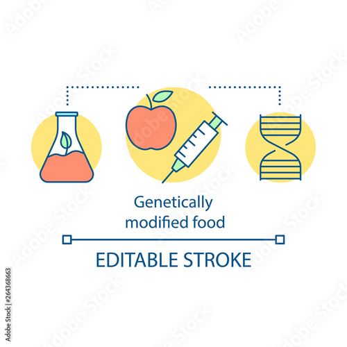 Genetically modified food concept icon