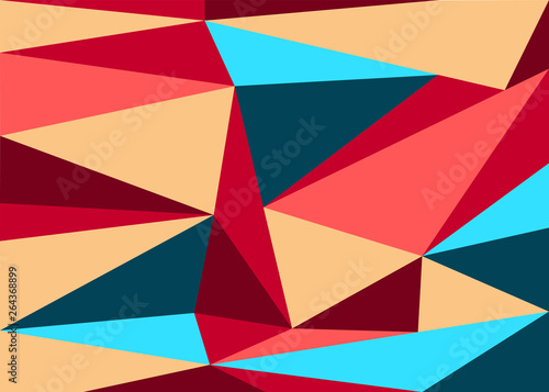 geometry red pink blue colors abstract polygons background