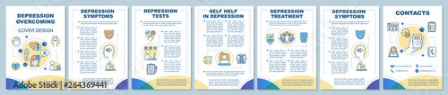 Depression treatment brochure template layout