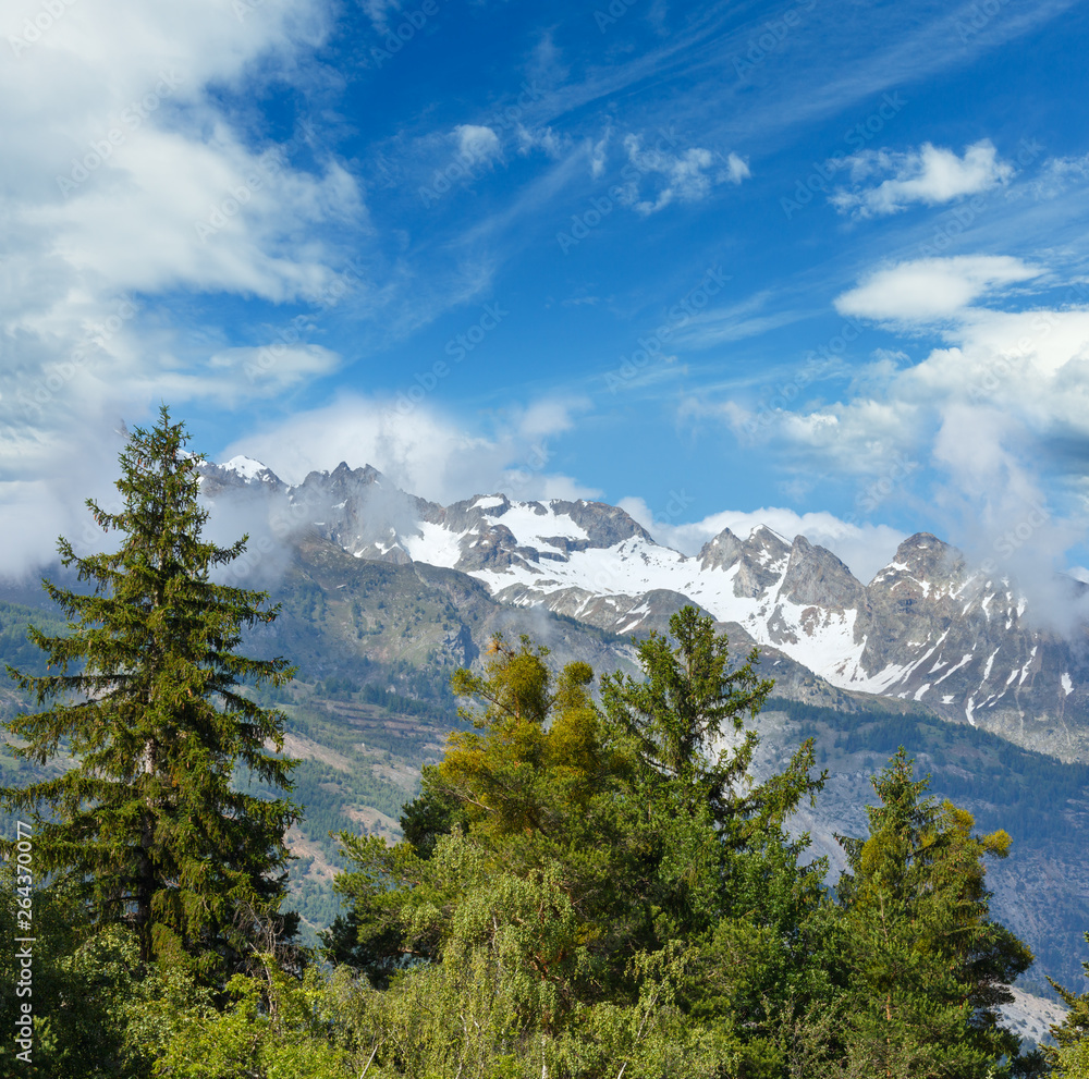 Summer mountain landscape, Alps, Switzerland