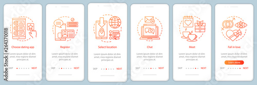 Online dating onboarding mobile app