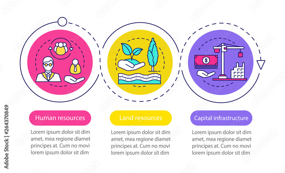 Business resources vector infographic template