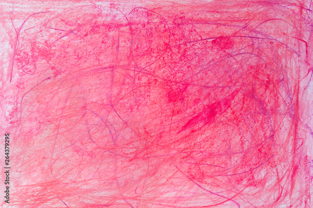 background painted with red pastel crayons