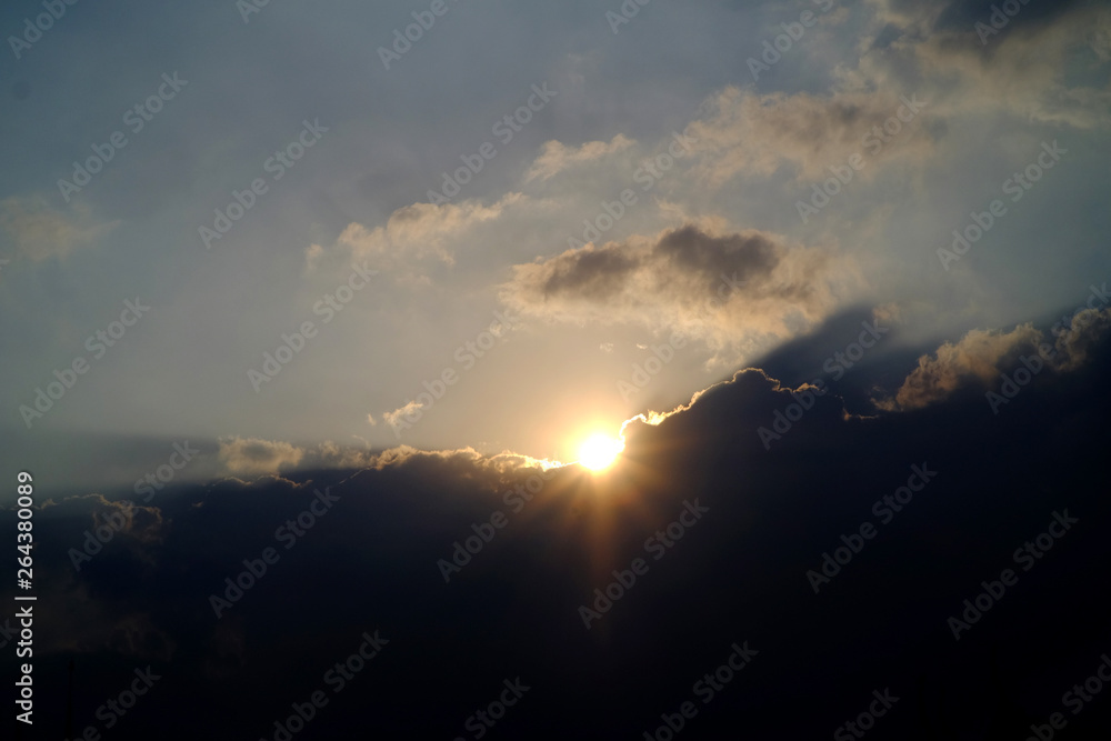 light of sun on cloud sky in the afternoon light of sun on cloud sky in the afternoon