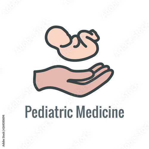 Pediatric Medicine with Baby / Pregnancy Related Icon