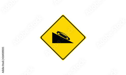 Turn down way symbol