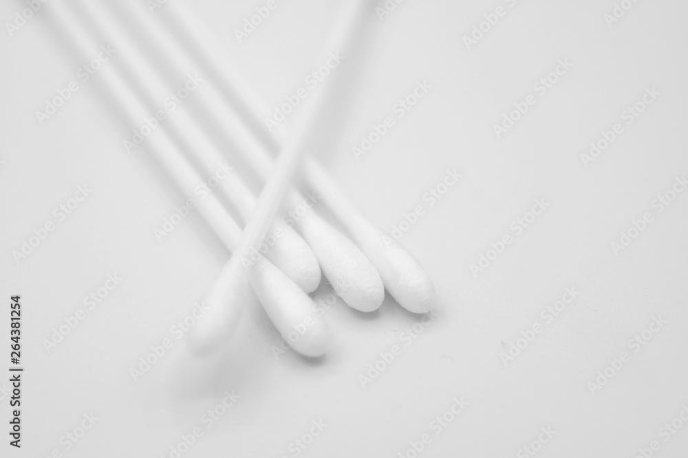 Cotton bud on white background Cotton bud on white background