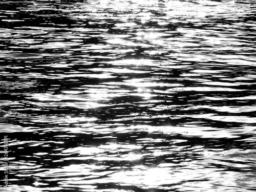 abstract water wave with sunshine black and white style