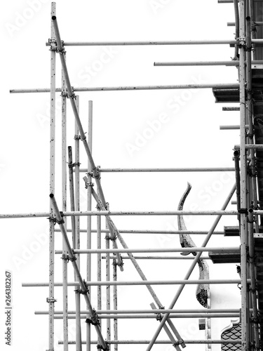 scaffolding elements black and white