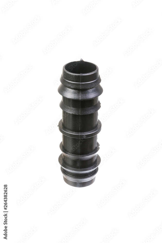 Vertical view on black plastic choke Vertical view on black plastic choke
