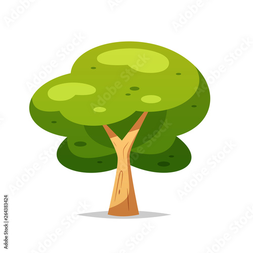 Cartoon tree vector isolated illustration