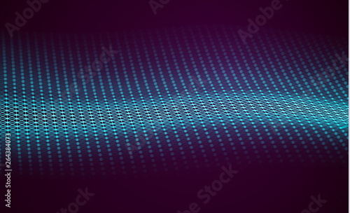 EPS 10. 4IR fourth industrial revolution with blockchain technology network. Data technology abstract futuristic illustration . Low poly shape with connecting dots and lines on dark background. 3D