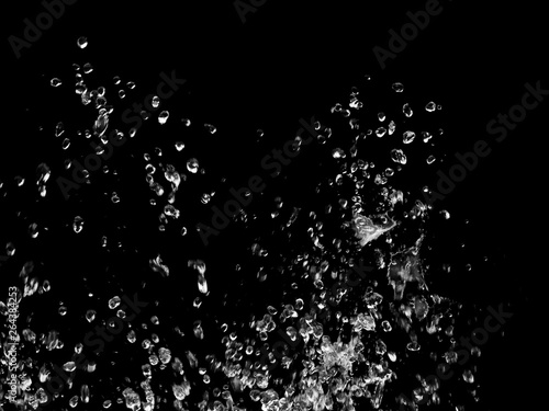 splash water of fountain black and white style