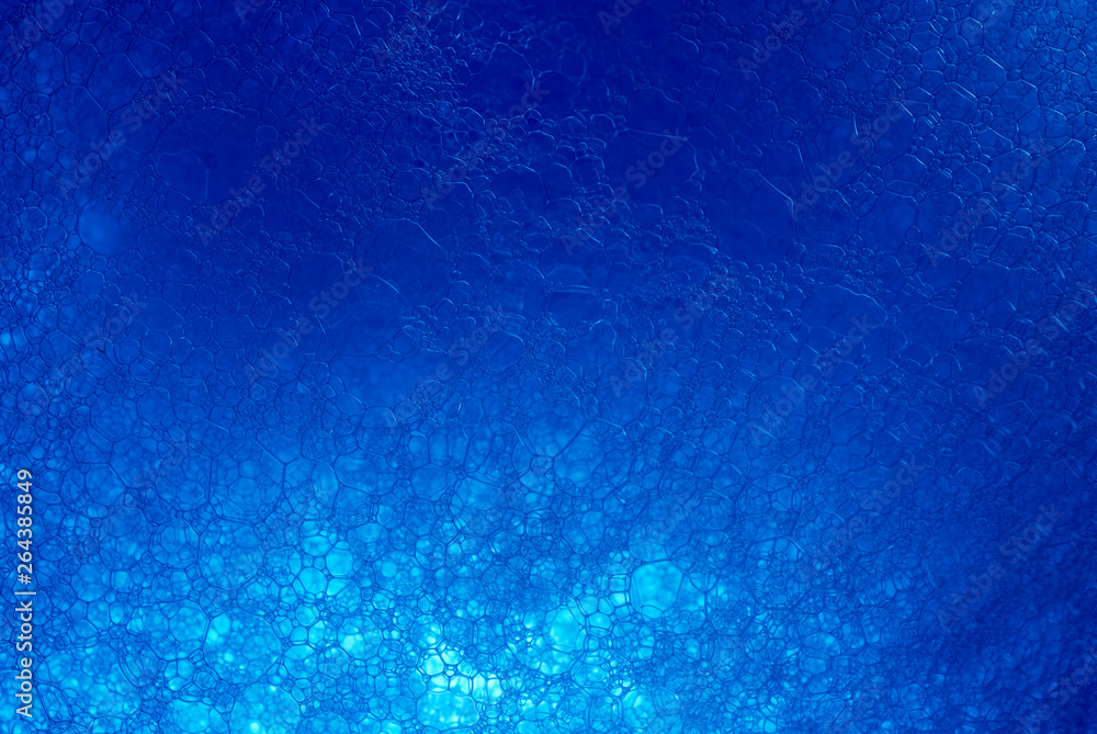 Blue bubbles background. Bubbles in abstract blue.