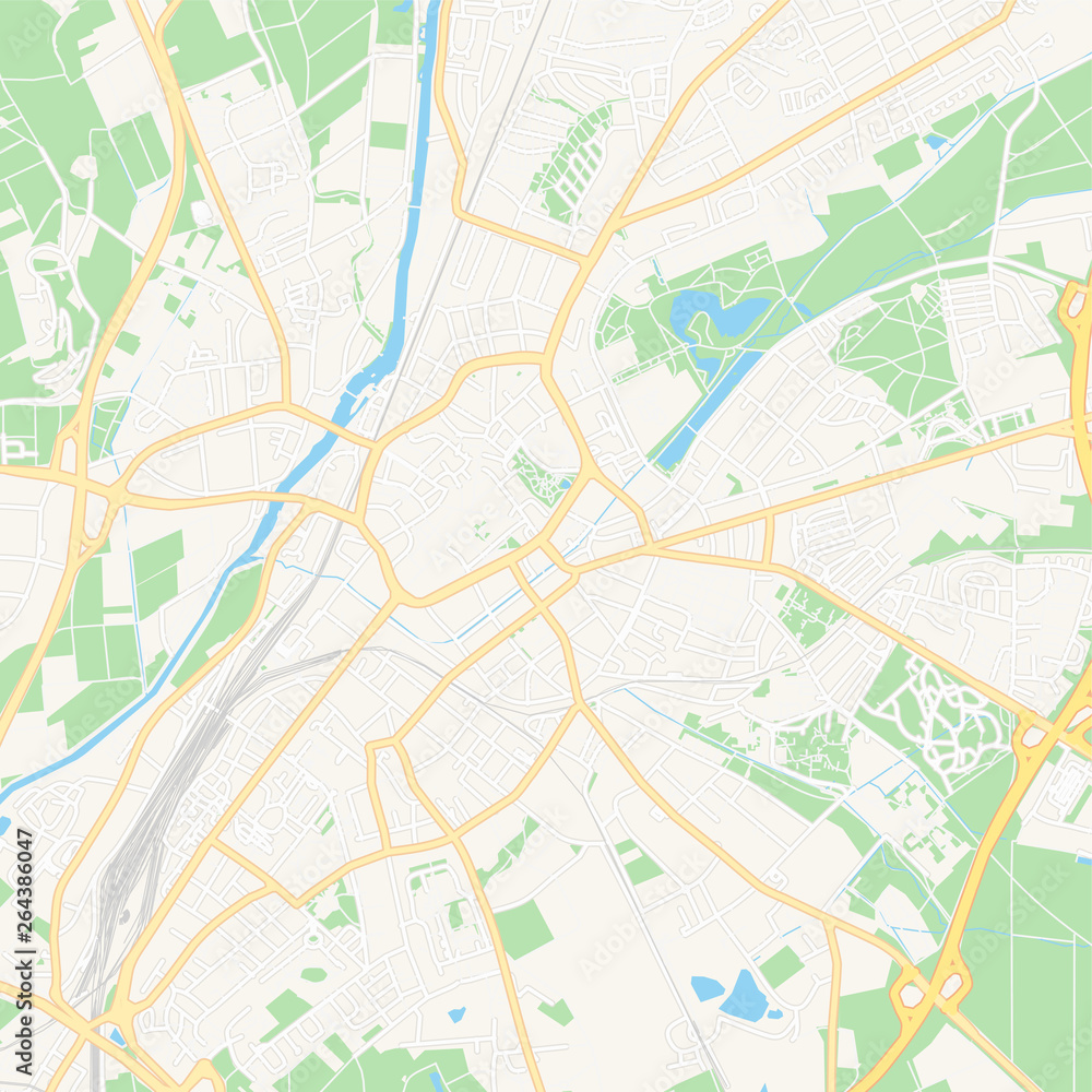 Giesen, Germany printable map