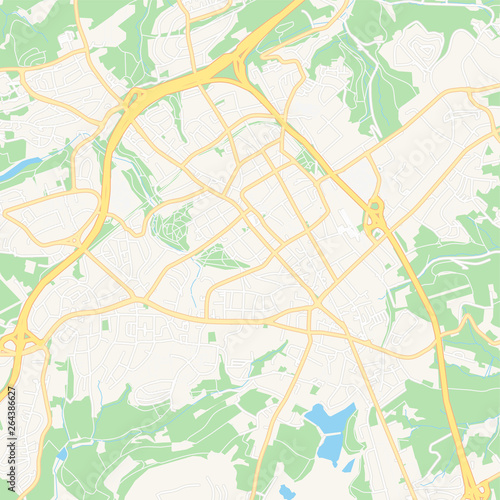Velbert, Germany printable map © netsign