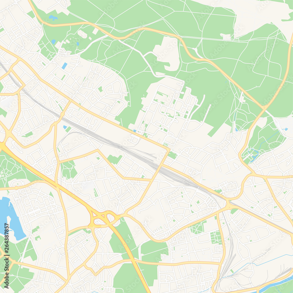 Troisdorf, Germany printable map