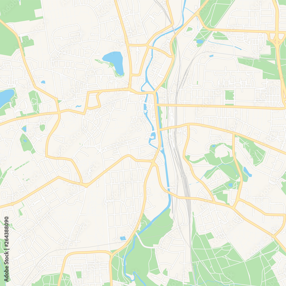 Luneburg, Germany printable map