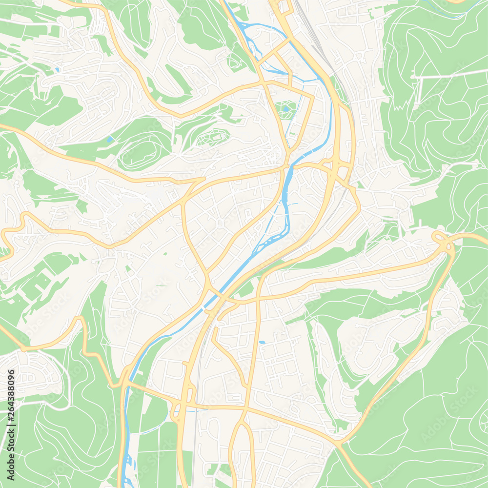 Marburg, Germany printable map